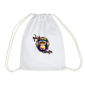Headphones / Audio / Music / Sound / Cool - Drawstring Bag - white - Front