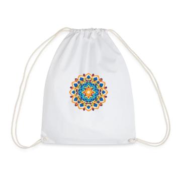 Mandala Pattern Colors Symmetrical3 - Drawstring Bag - white - Front