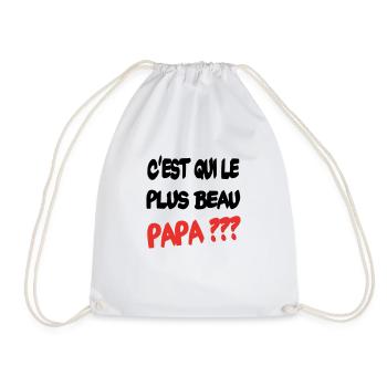 C'est qui le plus beau papa ? - Sac de sport léger - blanc - Devant