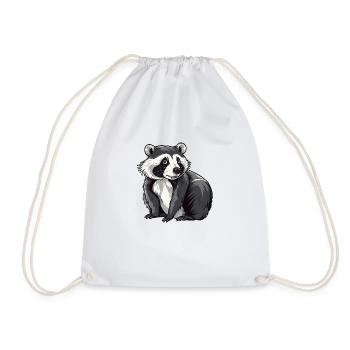 Motif de raton laveur élégant pour les amoureux de la nature - Sac de sport léger - blanc - Devant