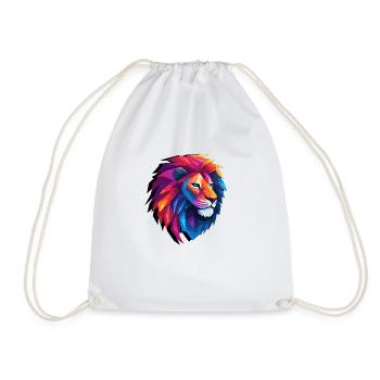 design abstrait de lion - Sac de sport léger - blanc - Devant