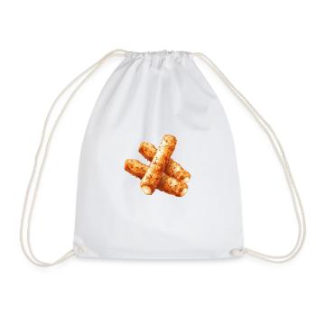 Délicieux bâtonnets de mozzarella Graphique - Sac de sport léger - blanc - Devant