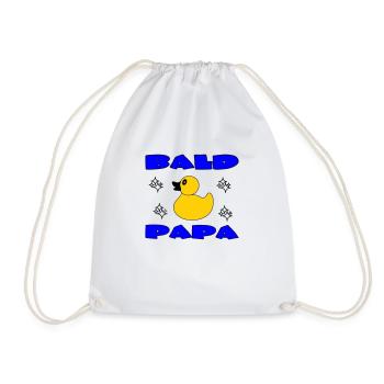 BALD PAPA - Drawstring Bag - white - Front