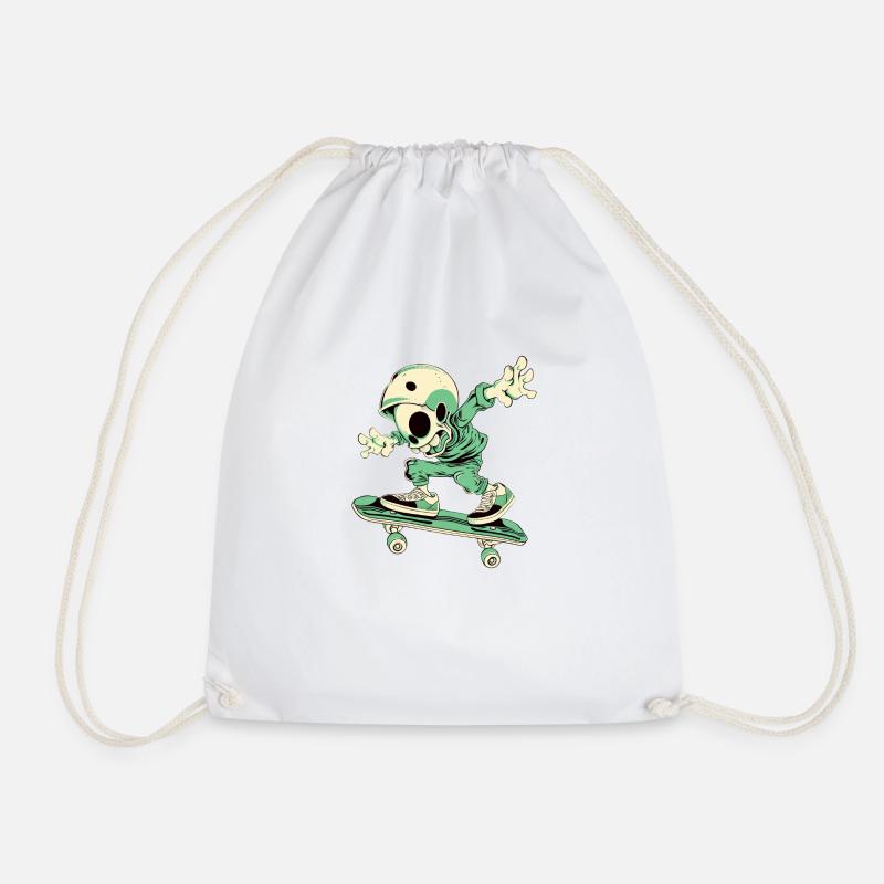 Skater Skully - Turnbeutel - Weiß