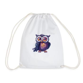 Hibou espiègle avec de grands yeux - Sac de sport léger - blanc - Devant
