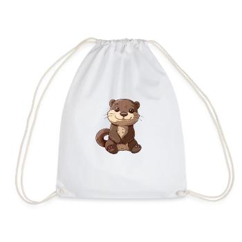 Mignon accroche-regard de loutre pour les amoureux des animaux - Sac de sport léger - blanc - Devant