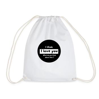 Je pense que je t'aime et toi qu'en pense tu - Sac de sport léger - blanc - Devant