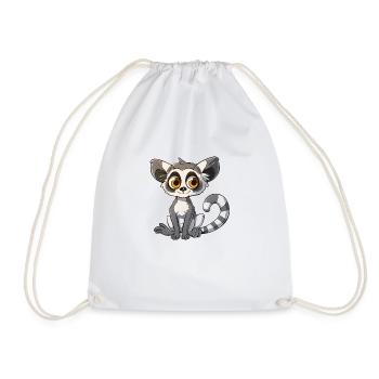 Adorable lemur friend for you - Drawstring Bag - white - Front