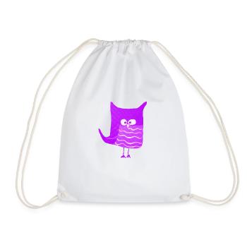 Eulalia purple - Drawstring Bag - white - Front
