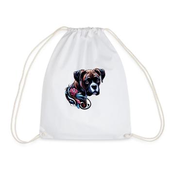 Boxer fleur - Sac de sport léger - blanc - Devant