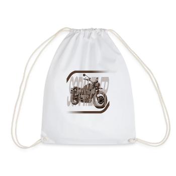 Road Scrambler - Drawstring Bag - white - Front
