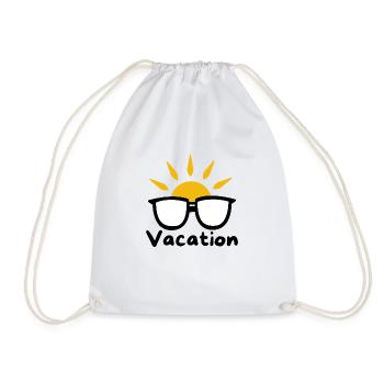 Sun and sunglasses holidays - Drawstring Bag - white - Front