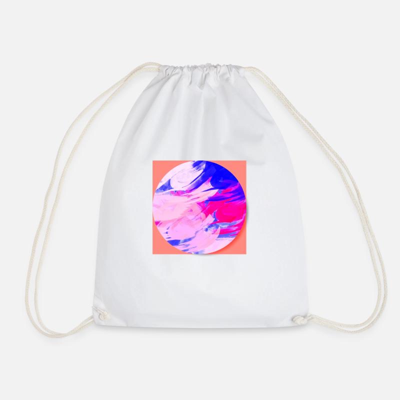 Cube - Drawstring Bag - white