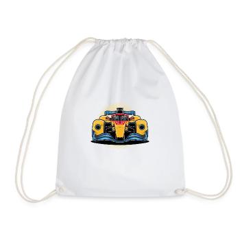 Voitures de course - les petits coureurs - Sac de sport léger - blanc - Devant