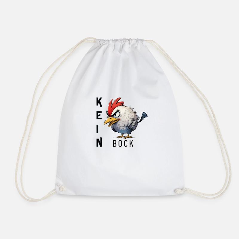 böser Hahn kein bock - Turnbeutel - Weiß