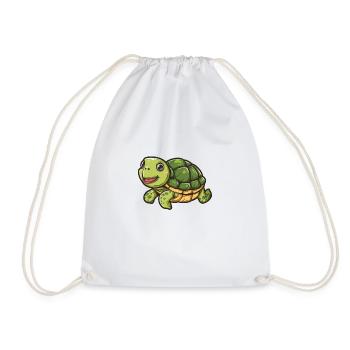 Lächelnde Schildkröte In Pastellfarben - Turnbeutel - Weiß - Vorne