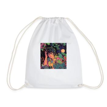 Années 80 Anime Guy Calmant Impression de mode de haute qualité - Sac de sport léger - blanc - Devant