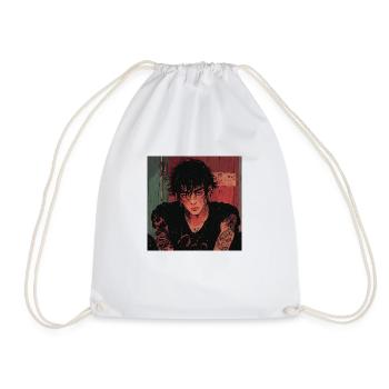Années 80 Anime Guy Calmant Impression de mode de haute qualité - Sac de sport léger - blanc - Devant