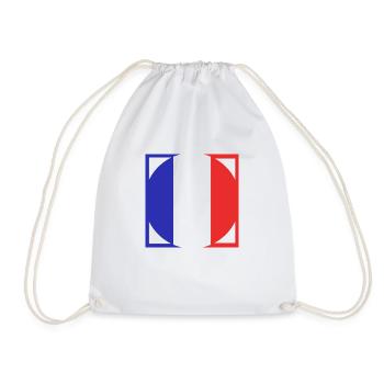 Drapeau français blason bleu blanc rouge - Sac de sport léger - blanc - Devant
