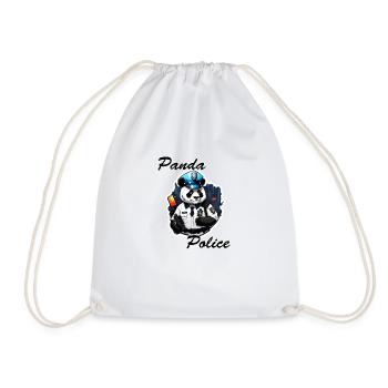 Panda / Tier / Zoo / Bambus / Wild / Kindlich - Turnbeutel - Weiß - Vorne