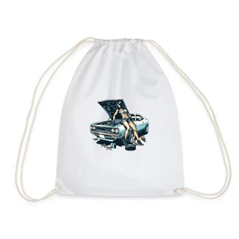 Sunny Garage Diva Shirt - Drawstring Bag - white - Front