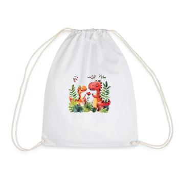 Why are dinosaurs so popular with children? - Drawstring Bag - white - Front