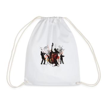 The double bass is a fascinating instrument - Drawstring Bag - white - Front
