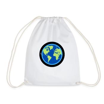 Journey into Earth Orbit - Drawstring Bag - white - Front