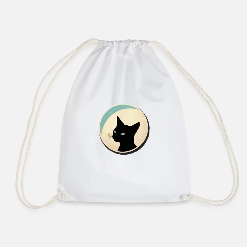 Katze Silhouette - Turnbeutel - Weiß