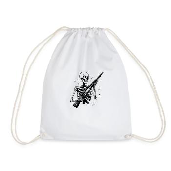 Squelette & Armes à Feu - Sac de sport léger - blanc - Devant