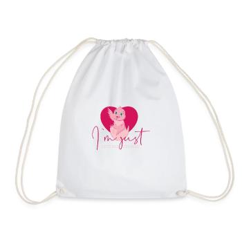 Chick - I'm Just Getting Started Funny Saying Design - Drawstring Bag - white - Front
