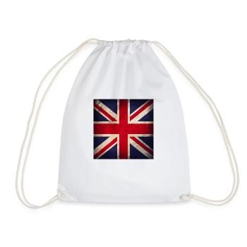 United Kingdom British Flag UK Souvenir - Drawstring Bag - white - Front