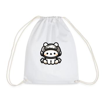Fun Dog with Helmet - Sac de sport léger - blanc - Devant