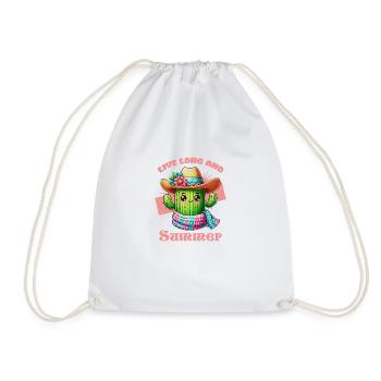 Live Long and Summer - Drawstring Bag - white - Front