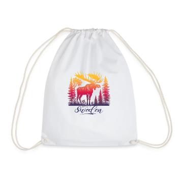 Sweden Sweden Viking Norden Scandinavia Midsummer - Drawstring Bag - white - Front
