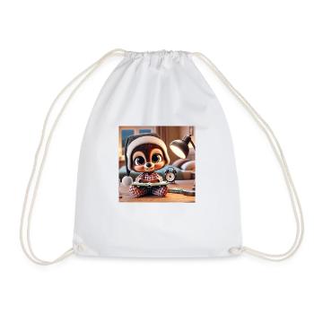 Sleeping with your cuddly toy - Drawstring Bag - white - Front