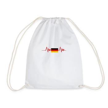 deutschland herzschlag deutschland - Turnbeutel - Weiß - Vorne
