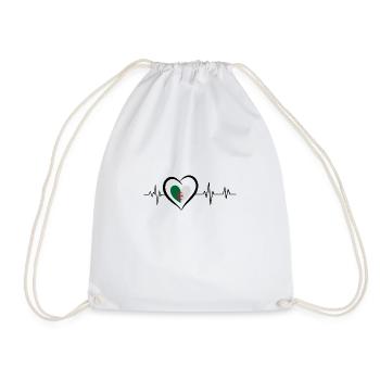 battement de cœur Algérie - Sac de sport léger - blanc - Devant