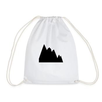 Mountains Mountain Hikers Hiking Hike Mountain Hiking - Drawstring Bag - white - Front