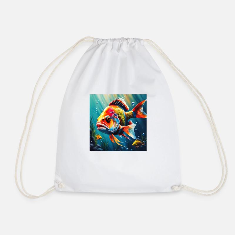 Poisson coloré - Sac de sport léger - blanc