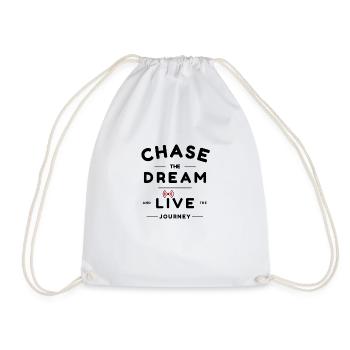 Chase the Dream and Live the Journey - Drawstring Bag - white - Front