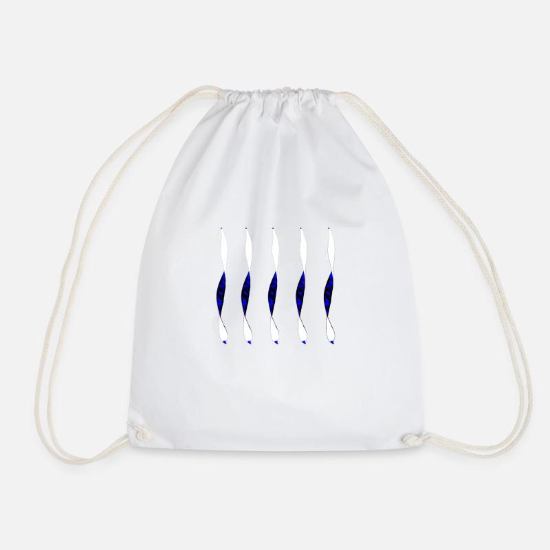 twisted design - Drawstring Bag - white