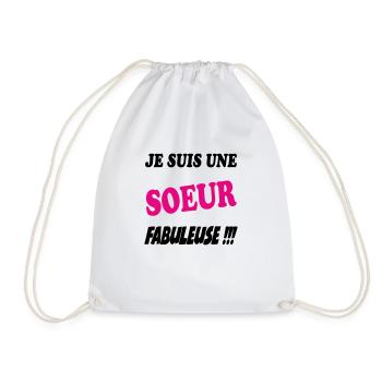 FRERE SOEUR BROTHER SISTER - Drawstring Bag - white - Front
