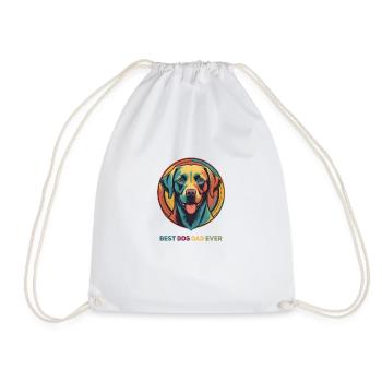 Vintage Hund bester Hundebesitzer - Turnbeutel - Weiß - Vorne