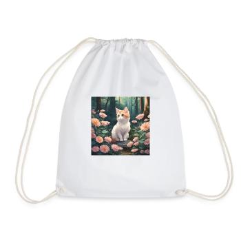 Cat - Turnbeutel - Weiß - Vorne