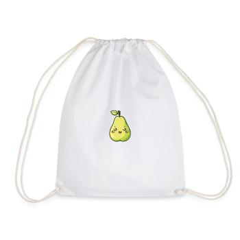 Poire mignonne dans le style de dessin animé vert - Sac de sport léger - blanc - Devant