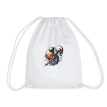 Squelette Cosmique,Voyage Mystique - Sac de sport léger - blanc - Devant