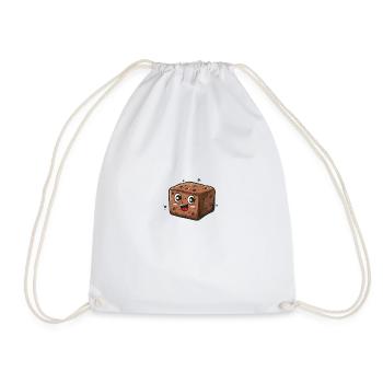 Personnage mignon de brownie dans le style dessin animé - Sac de sport léger - blanc - Devant
