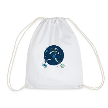 A cosmonaut runner - Drawstring Bag - white - Front