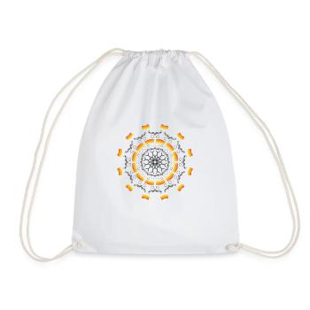Mandala soleil pour réveiller vos journées - Sac de sport léger - blanc - Devant
